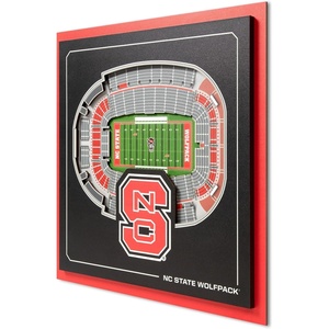 image:imageYouTheFan Officiallylicensed NCAA Stadium Series 3D Wall Art  multilayer team stadium replica detailed sports fan gift indoor decorNC State Wolfpack