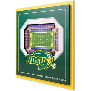 image:imageYouTheFan Officiallylicensed NCAA Stadium Series 3D Wall Art  multilayer team stadium replica detailed sports fan gift indoor decorNorth Dakota State Bison