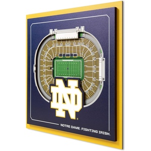 image:imageYouTheFan Officiallylicensed NCAA Stadium Series 3D Wall Art  multilayer team stadium replica detailed sports fan gift indoor decorNotre Dame Fighting Irish