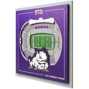 image:imageYouTheFan Officiallylicensed NCAA Stadium Series 3D Wall Art  multilayer team stadium replica detailed sports fan gift indoor decorTCU Horned Frogs