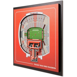 image:imageYouTheFan Officiallylicensed NCAA Stadium Series 3D Wall Art  multilayer team stadium replica detailed sports fan gift indoor decorTexas Tech Red Raiders