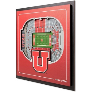 image:imageYouTheFan Officiallylicensed NCAA Stadium Series 3D Wall Art  multilayer team stadium replica detailed sports fan gift indoor decorUtah Utes