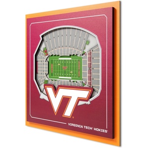 image:imageYouTheFan Officiallylicensed NCAA Stadium Series 3D Wall Art  multilayer team stadium replica detailed sports fan gift indoor decorVirginia Tech Hokies