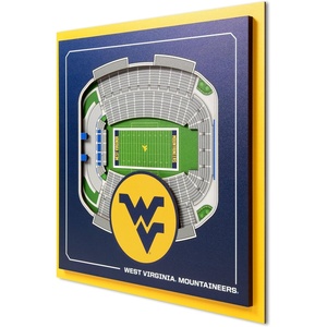 image:imageYouTheFan Officiallylicensed NCAA Stadium Series 3D Wall Art  multilayer team stadium replica detailed sports fan gift indoor decorWest Virginia Mountaineers