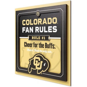 image:imageYouTheFan Officiallylicensed NCAA Tide Fan Rules Wall Art multiple layers humorous team artwork sports fan motto showcases funny rules indoor decorColorado Buffaloes