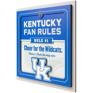 image:imageYouTheFan Officiallylicensed NCAA Tide Fan Rules Wall Art multiple layers humorous team artwork sports fan motto showcases funny rules indoor decorKentucky Wildcats