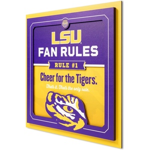 image:imageYouTheFan Officiallylicensed NCAA Tide Fan Rules Wall Art multiple layers humorous team artwork sports fan motto showcases funny rules indoor decorLSU Tigers