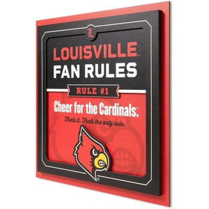 image:imageYouTheFan Officiallylicensed NCAA Tide Fan Rules Wall Art multiple layers humorous team artwork sports fan motto showcases funny rules indoor decorLouisville Cardinals