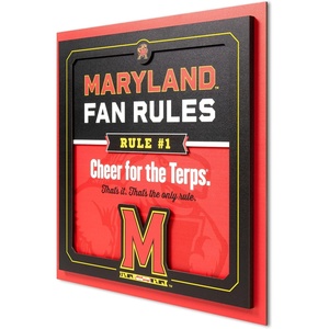 image:imageYouTheFan Officiallylicensed NCAA Tide Fan Rules Wall Art multiple layers humorous team artwork sports fan motto showcases funny rules indoor decorMaryland Terrapins