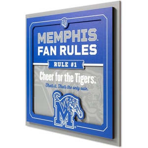image:imageYouTheFan Officiallylicensed NCAA Tide Fan Rules Wall Art multiple layers humorous team artwork sports fan motto showcases funny rules indoor decorMemphis Tigers