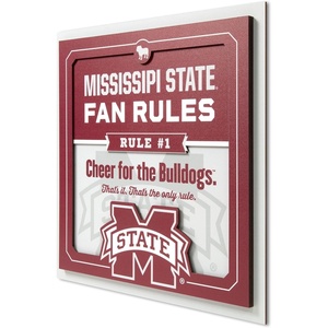image:imageYouTheFan Officiallylicensed NCAA Tide Fan Rules Wall Art multiple layers humorous team artwork sports fan motto showcases funny rules indoor decorMississippi State Bulldogs