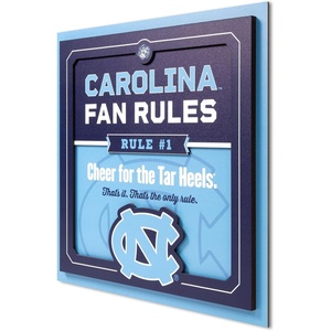 image:imageYouTheFan Officiallylicensed NCAA Tide Fan Rules Wall Art multiple layers humorous team artwork sports fan motto showcases funny rules indoor decorNorth Carolina Tar Heels