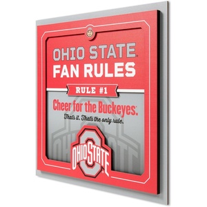image:imageYouTheFan Officiallylicensed NCAA Tide Fan Rules Wall Art multiple layers humorous team artwork sports fan motto showcases funny rules indoor decorOhio State Buckeyes