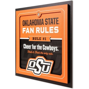 image:imageYouTheFan Officiallylicensed NCAA Tide Fan Rules Wall Art multiple layers humorous team artwork sports fan motto showcases funny rules indoor decorOklahoma State Cowboys