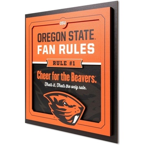 image:imageYouTheFan Officiallylicensed NCAA Tide Fan Rules Wall Art multiple layers humorous team artwork sports fan motto showcases funny rules indoor decorOregon State Beavers