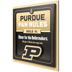 image:imageYouTheFan Officiallylicensed NCAA Tide Fan Rules Wall Art multiple layers humorous team artwork sports fan motto showcases funny rules indoor decorPurdue Boilermakers