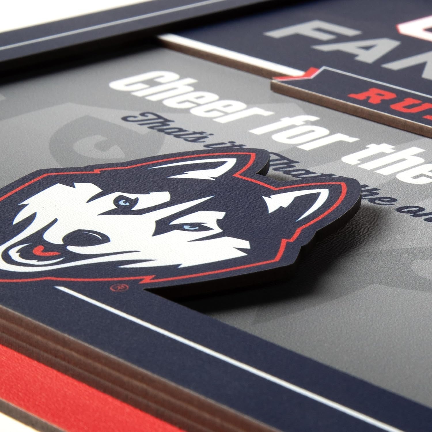 image:imageYouTheFan NCAA Connecticut Huskies Fan Rules Wall Art multiple layers humorous team artwork sports fan motto showcases funny rules indoor dcor