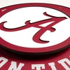image:imageYouTheFan NCAA 3D DieCut Wall Art precisioncrafted and lasercut in the exact shape of your teams logo multiple layers create striking depth readytohang and officially licensedAlabama Crimson Tide