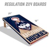 image:imageYouTheFan NCAA Connecticut Huskies 2 x 4 Slogan Series Professional Wood Cornhole Game with Logo Bags