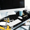 image:imageYouTheFan NHL Pittsburgh Penguins OfficiallyLicensed Logo Series Desk Pad SMU  Water and Stain Resistant HeavyDuty NonSlip Rubber Backing  Computer and Keyboard