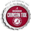image:imageYouTheFan OfficiallyLicensed NCAA Bottlecap Serving Tray  13 x 13  Bottle Cap Shaped Tray  100 Melamine Dishwasher Safe BPA Free  Great Fan GiftAlabama Crimson Tide