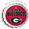 image:imageYouTheFan OfficiallyLicensed NCAA Bottlecap Serving Tray  13 x 13  Bottle Cap Shaped Tray  100 Melamine Dishwasher Safe BPA Free  Great Fan GiftGeorgia Bulldogs