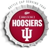 image:imageYouTheFan OfficiallyLicensed NCAA Bottlecap Serving Tray  13 x 13  Bottle Cap Shaped Tray  100 Melamine Dishwasher Safe BPA Free  Great Fan GiftIndiana Hoosiers