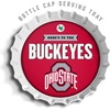 image:imageYouTheFan OfficiallyLicensed NCAA Bottlecap Serving Tray  13 x 13  Bottle Cap Shaped Tray  100 Melamine Dishwasher Safe BPA Free  Great Fan GiftOhio State Buckeyes