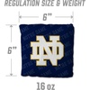 image:imageYouTheFan OfficiallyLicensed NCAA Set of 4 Cornhole Bags  All Weather Regulation 6 x 6 Size  16oz Weight  Designed in USANotre Dame Fighting Irish  Blue