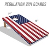 image:imageYouTheFan Stars amp Stripes Wood Cornhole Game with Bags2 x 4