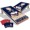 image:imageYouTheFan NCAA Connecticut Huskies 2 x 4 Slogan Series Professional Wood Cornhole Game with Logo Bags
