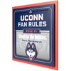 image:imageYouTheFan NCAA Connecticut Huskies Fan Rules Wall Art multiple layers humorous team artwork sports fan motto showcases funny rules indoor dcor