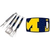 image:imageYouTheFan NCAA Michigan Wolverines Spirit Series 3Piece BBQ SetStainless Steel 22 x 9 amp NCAA Michigan Wolverines Logo Series Cutting Board