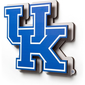 image:imageYouTheFan NCAA 3D DieCut Wall Art precisioncrafted and lasercut in the exact shape of your teams logo multiple layers create striking depth readytohang and officially licensedKentucky Wildcats