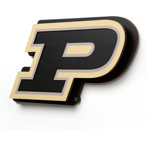 image:imageYouTheFan NCAA 3D DieCut Wall Art precisioncrafted and lasercut in the exact shape of your teams logo multiple layers create striking depth readytohang and officially licensedPurdue Boilermakers