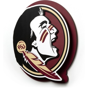 image:imageYouTheFan NCAA 3D DieCut Wall Art precisioncrafted and lasercut in the exact shape of your teams logo multiple layers create striking depth readytohang and officially licensedFlorida State Seminoles