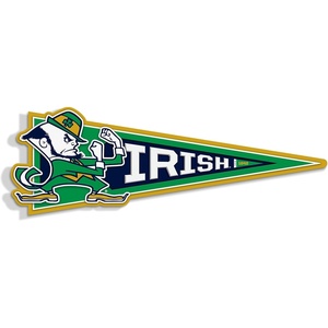 image:imageYouTheFan NCAA 3D Wall Pennant precisioncrafted unique shape made of multiple layers readytohang officially licensed and stylish addition for ultimate team fanNotre Dame Fighting Irish