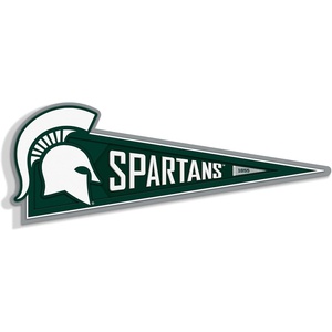 image:imageYouTheFan NCAA 3D Wall Pennant precisioncrafted unique shape made of multiple layers readytohang officially licensed and stylish addition for ultimate team fanMichigan State Spartans