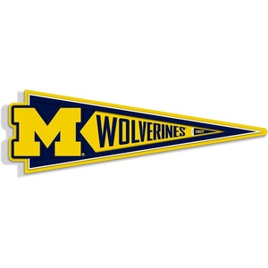 image:imageYouTheFan NCAA 3D Wall Pennant precisioncrafted unique shape made of multiple layers readytohang officially licensed and stylish addition for ultimate team fanMichigan Wolverines