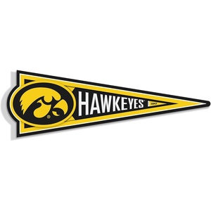image:imageYouTheFan NCAA 3D Wall Pennant precisioncrafted unique shape made of multiple layers readytohang officially licensed and stylish addition for ultimate team fanIowa Hawkeyes