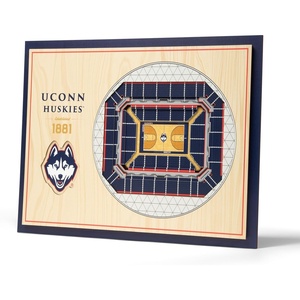image:imageYouTheFan NCAA BB Connecticut Huskies 5Layer StadiumView 3D Wall Art
