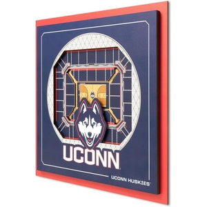 image:imageYouTheFan NCAA BB Connecticut Huskies Stadium Series 3D Wall Art  multilayer team stadium replica detailed sports fan gift indoor decor