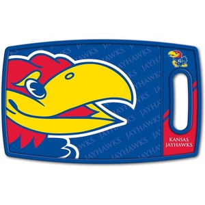 image:imageYouTheFan NCAA Officiallylicensed Logo Series Cutting Board  reversible design for double the cutting surface  gentle on knives team message on both front and backKansas Jayhawks