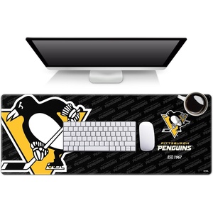 image:imageYouTheFan NHL Pittsburgh Penguins OfficiallyLicensed Logo Series Desk Pad SMU  Water and Stain Resistant HeavyDuty NonSlip Rubber Backing  Computer and Keyboard
