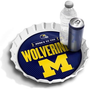 image:imageYouTheFan OfficiallyLicensed NCAA Bottlecap Serving Tray  13 x 13  Bottle Cap Shaped Tray  100 Melamine Dishwasher Safe BPA Free  Great Fan GiftMichigan Wolverines