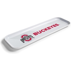 image:imageYouTheFan OfficiallyLicensed NCAA Snack Platter Platter  100 Melamine Dishwasher Safe BPA Free  16 x 5  Fan Gift for Snacks appetizers and FoodOhio State Buckeyes