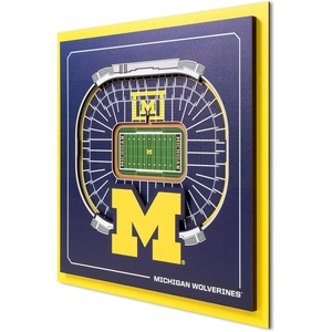 image:imageYouTheFan Officiallylicensed NCAA Stadium Series 3D Wall Art  multilayer team stadium replica detailed sports fan gift indoor decorMichigan Wolverines