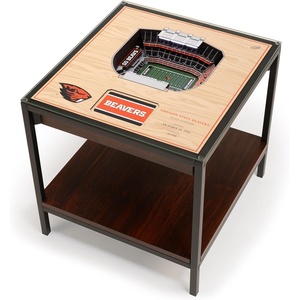 image:imageYouTheFan Oregon State Beavers 25Layer StadiumViews Lighted End Table One Size Team Colors