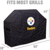 image:imageYouTheFan NFL Heavy Duty Waterproof Grill Cover  UV Resistant Durable Polyester BBQ Cover Weatherproof Protection for Outdoor Gas or Charcoal Grills for Grills up to 5 WidePittsburgh Steelers