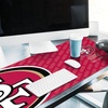 image:imageYouTheFan NFL San Francisco 49ers Logo Series Desk Pad amp Rico Industries NFL San Francisco 49ers Home Dcor Metal Street Sign 4 x 15  Great for Home Office Bedroom amp Man Cave  MadeSilver